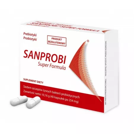 Sanprobi Super Formuła x 40 kapsułek probiotyki na trawienie SANPROBI SP. Z O.O. SP.K.