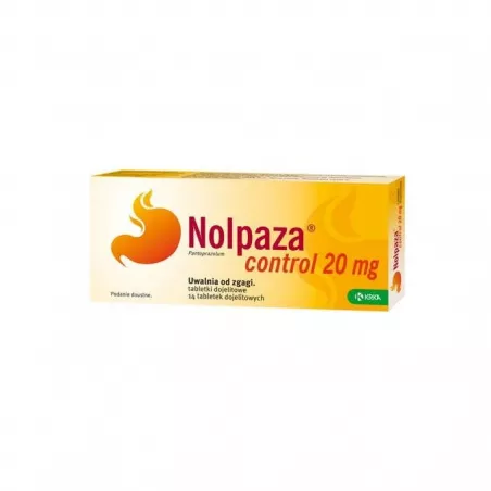 Nolpaza Control 20mg x 14 tabletek dojelitowych wrzody żołądka, zgaga, refluks KRKA D.D. NOVO MESTO