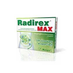 Radirex MAX 0,375 g 10 kapsułek preparaty na zaparcia WROCŁAWSKIE ZAKŁADY ZIELARSKIE "HERBAPOL" S.A.
