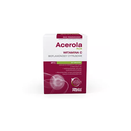 Acerola PLUS x 60 tabletek naturalne preparaty na odporność NUTROPHARMA SP. Z O.O.