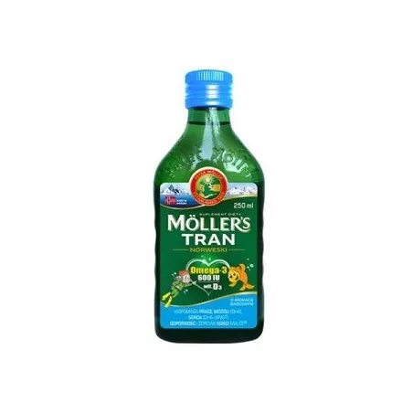 Mollers tran norw aromat owocowy 250 ml naturalne preparaty na odporność ORKLA CARE S.A.