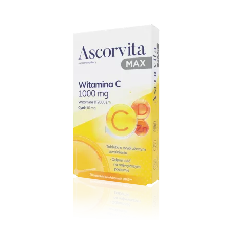 Ascorvita MAX x 30 tabletek witamina C N.P.ZDROVIT SP Z O.O.