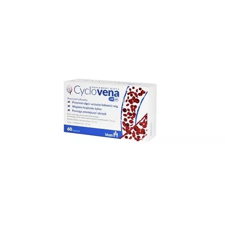 Cyclovena x 60 tabletek na wzmocnienie krążenia PRZEDSIĘBIORSTWO FARMACEUTYCZNE LEK-AM SP. Z O.O.