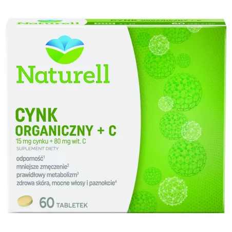 Naturell Cynk Organiczny tabletki do ssania x 60 tabletek cynk USP ZDROWIE SP. Z O.O