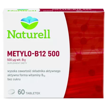 Naturell Metylo B-12 500 tabletki x 60 tabletek witaminy z grupy B USP ZDROWIE SP. Z O.O