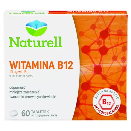 Naturell Wit B12 do ssania x 60 tabletek witaminy z grupy B USP ZDROWIE SP. Z O.O