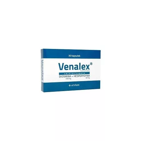 Venalex (diosmina+hesperydyna) 60 kapsułek preparaty na obrzęki ETHIFARM SP. Z O.O.