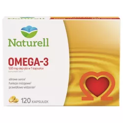 Naturell Omega-3 500mg x 120 kapsułek tran i omega USP ZDROWIE SP. Z O.O