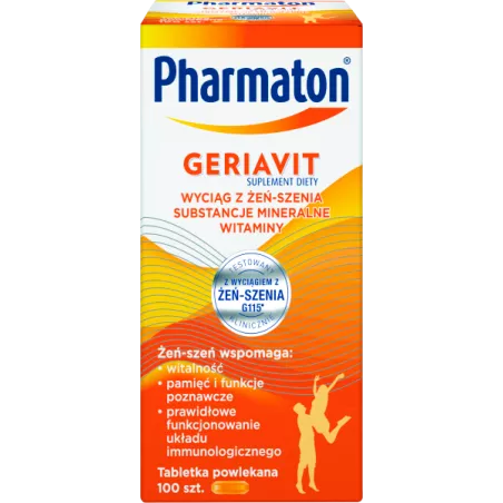 Geriavit pharmaton x 100 tabletek Multiwitaminy SANOFI AVENTIS SP. Z O.O.