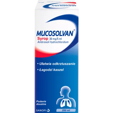 Mucosolvan syrop 30mg/5ml x 200 ml leki na kaszel SANOFI AVENTIS SP. Z O.O.