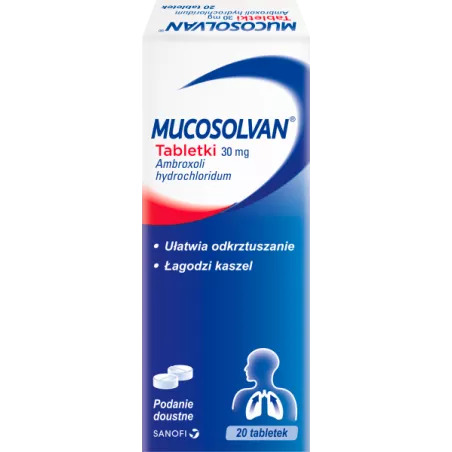 Mucosolvan tabletki 30mg x 20 tabletek leki na kaszel SANOFI AVENTIS SP. Z O.O.
