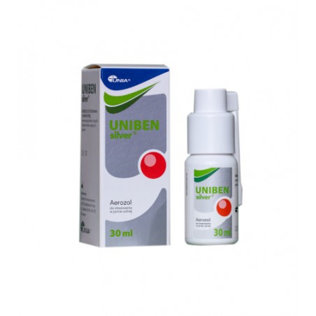 Uniben Silver x 30 ml leki na ból gardła i chrypkę ZAKŁADY FARMACEUTYCZNE "UNIA" SPÓŁDZIELNIA PRACY