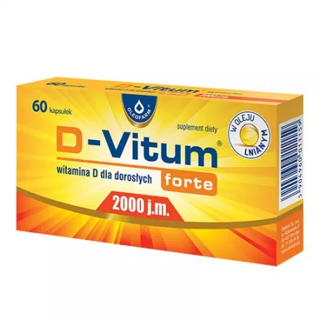 D-Vitum forte 2000 dla dorosłych x 60 kapsułki witamina D OLEOFARM SP. Z O.O.