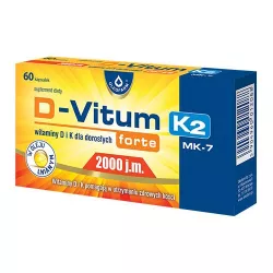 D-Vitum forte 2000 j.m. K2 x 60 kapsułek witamina D OLEOFARM SP. Z O.O.