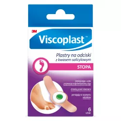 Viscoplast Plastry na odciski z kwasem salicylowym 6 sztuk Opatrunki i art. higieniczne 3M POLAND SP. Z O.O.