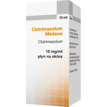 Clotrimazolum med płyn 10mg/ml x 15 ml leki na grzybicę MEDANA PHARMA SPÓŁKA AKCYJNA
