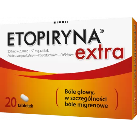 Etopiryna Extra x 20 tabletek tabletki przeciwbólowe ZAKŁADY FARMACEUTYCZNE POLPHARMA S.A.
