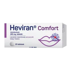 Heviran Comfort tabletki 200mg x 25 tabletek opryszczka ZAKŁADY FARMACEUTYCZNE POLPHARMA S.A.