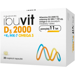 Ibuvit D3 2000 + K2 MK-7 Omega 3, 30 kapsułek Zdrowie MEDANA PHARMA SPÓŁKA AKCYJNA