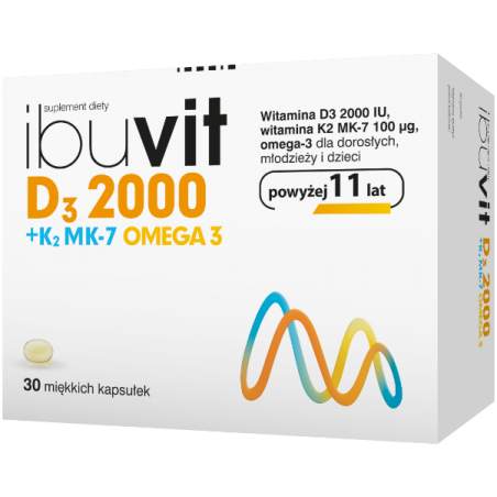Ibuvit D3 2000 + K2 MK-7 Omega 3  30 kapsułek Zdrowie MEDANA PHARMA SPÓŁKA AKCYJNA