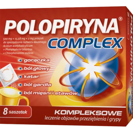 Polopiryna Complex prosz x 8 saszetek leki na gorączkę ZAKŁADY FARMACEUTYCZNE POLPHARMA S.A.