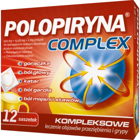 Polopiryna Complex x 12 saszetek leki na gorączkę ZAKŁADY FARMACEUTYCZNE POLPHARMA S.A.
