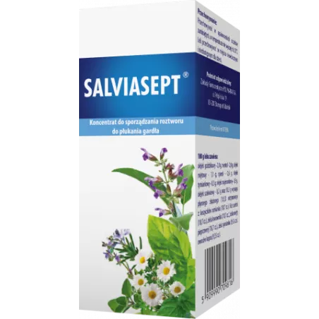 Salviasept płyn zewnętrzny i do inhalacji x 35 g leki na ból gardła i chrypkę ZAKŁADY FARMACEUTYCZNE POLPHARMA S.A.