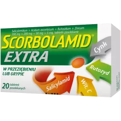 Scorbolamid EXTRA tabletki drażowane x 20 tabletek ból ZAKŁADY FARMACEUTYCZNE POLPHARMA S.A.
