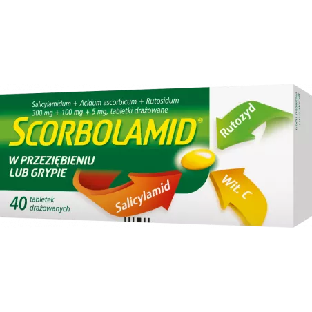 Scorbolamid tabletki drażowane x 40 tabletek leki na gorączkę ZAKŁADY FARMACEUTYCZNE POLPHARMA S.A.