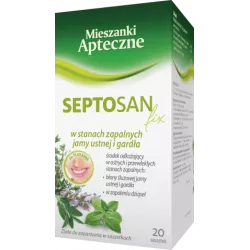 Septosan fix miesz zioł 2g x 20 torebek Problemy stomatologiczne ZAKŁADY FARMACEUTYCZNE POLPHARMA S.A.