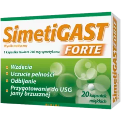 Simetigast Forte x 20 kapsułek preparaty na wzdęcia ZAKŁADY FARMACEUTYCZNE POLPHARMA S.A.