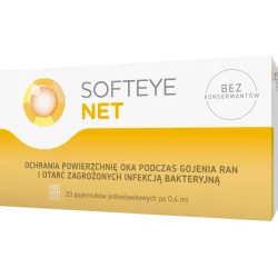 Softeye Net żel do oczu 0.4ml x 20 ampułek krople do oczu ZAKŁADY FARMACEUTYCZNE POLPHARMA S.A.