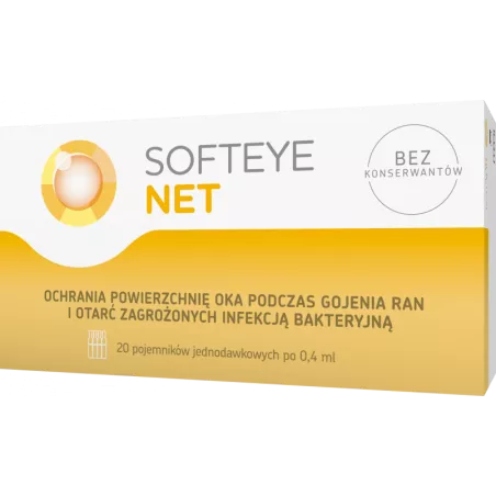 Softeye Net żel do oczu 0.4ml x 20 ampułek krople do oczu ZAKŁADY FARMACEUTYCZNE POLPHARMA S.A.