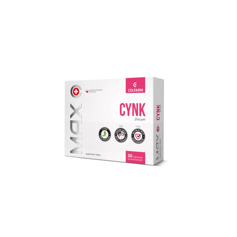 ZAKŁADY FARM. COLFARM Colfarm Max Cynk 10mg tabletki powlekane x 30 tabletek — Składniki i ocena