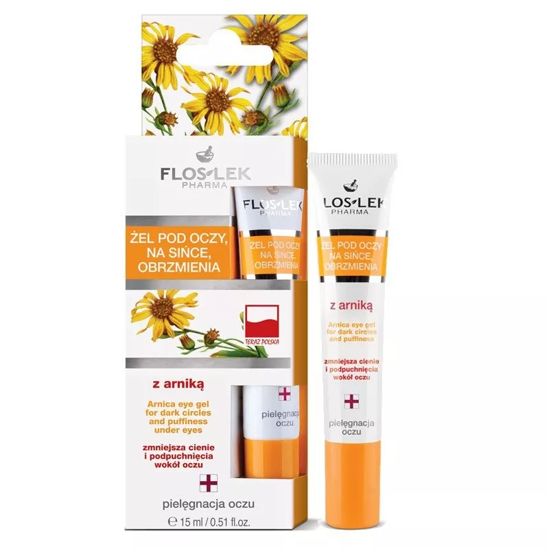 LABORATORIUM KOSMETYCZNE "FLOSLEK"  FURMANEK SP.J. FLOSLEK żel pod oczy arnikowy x 15 ml — Inhaltsstoffe i ocena