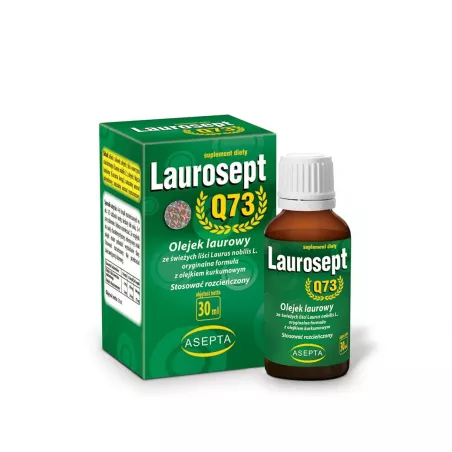 Laurosept Q73 krople 30 ml naturalne preparaty na odporność ASEPTA MGR DARIUSZ WĄSIKIEWICZ