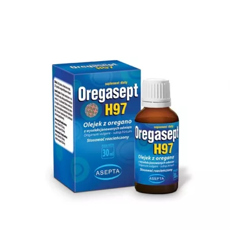 Oregasept H97 Olejek Oregano x 30 ml naturalne preparaty na odporność ASEPTA MGR DARIUSZ WĄSIKIEWICZ