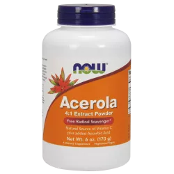 Now Foods Acerola Extract 4:1 ( naturalna witamina C ) proszek x 170 g Zioła na odporność NOW FOODS