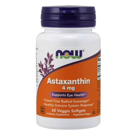 Now Foods Astaxanthin ( Astaksantyna ) 4mg x 60 kapsułek naturalne preparaty na odporność NOW FOODS