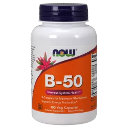 Now Foods B-50 (B - Complex - witaminy z grupy B) x 100 kapsułek witaminy z grupy B NOW FOODS
