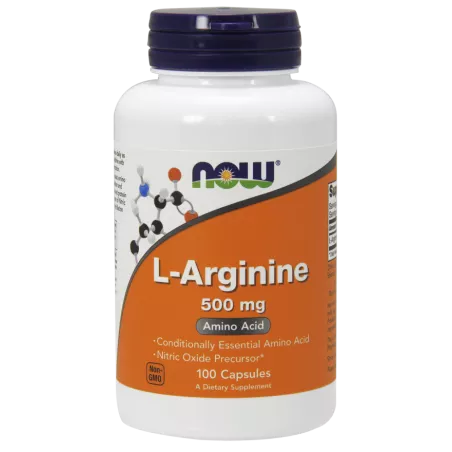 Now Foods L-Arginine ( L-arginina) 500 mg x 100 kapsułek na wzmocnienie krążenia NOW FOODS