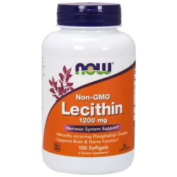 Now Foods Lecithin ( Lecytyna ) 1200 mg x 100 kapsułek Pamięć i koncentracja NOW FOODS