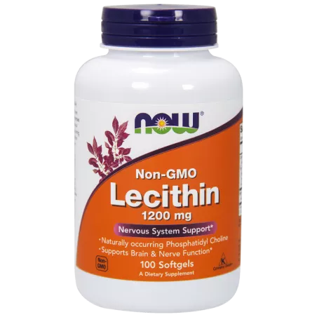 Now Foods Lecithin ( Lecytyna ) 1200 mg x 100 kapsułek Pamięć i koncentracja NOW FOODS