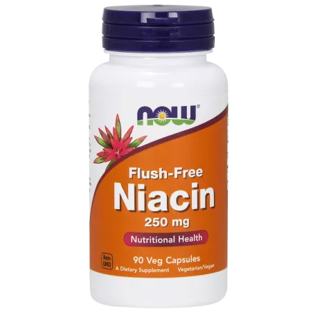 Now Foods Flush- Free Niacin ( Witamina B3 ) 250 mg x 90 kapsułek Sprawny umysł NOW FOODS