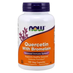 Now Foods Quercetin with Bromelain ( Kwercetyna z Bromelainą ) x 120 kapsułek tabletki na alergię NOW FOODS