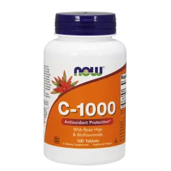Now Foods C-1000 Antioxidant Protection (Witamina C 1000mg z Dziką Różą i bioflawonoidami) x 100 tabletek witamina C NOW FOODS