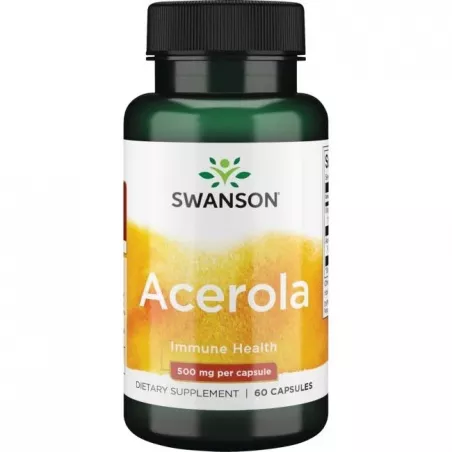 SWANSON Acerola 500 mg x 60 kapsułek ( data ważności 31.07.2024 r. ) acerola Swanson