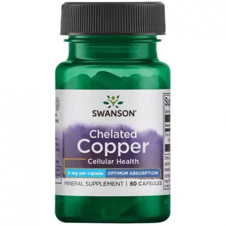 SWANSON Albion Chelat Miedzi 2 mg x 60 kapsułek na wzmocnienie krążenia Swanson