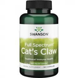 SWANSON Cat's Claw 500 mg x 100 kapsułek naturalne preparaty na odporność Swanson