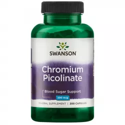 SWANSON Chrom pikolinian 200mcg x 200 kapsułek chrom Swanson